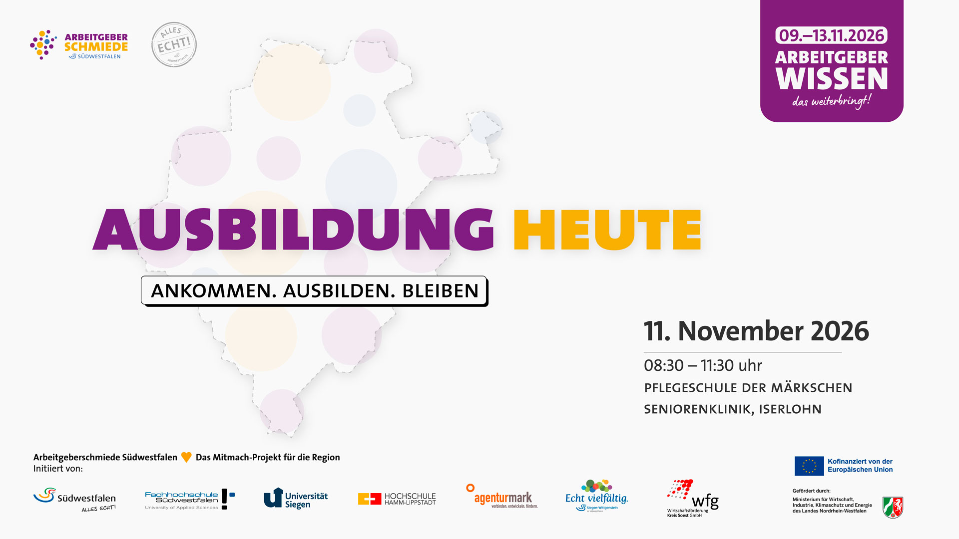 Veranstaltung am 11.11.: Ausbildung heute: Ankommen. Ausbilden. Bleiben. 
